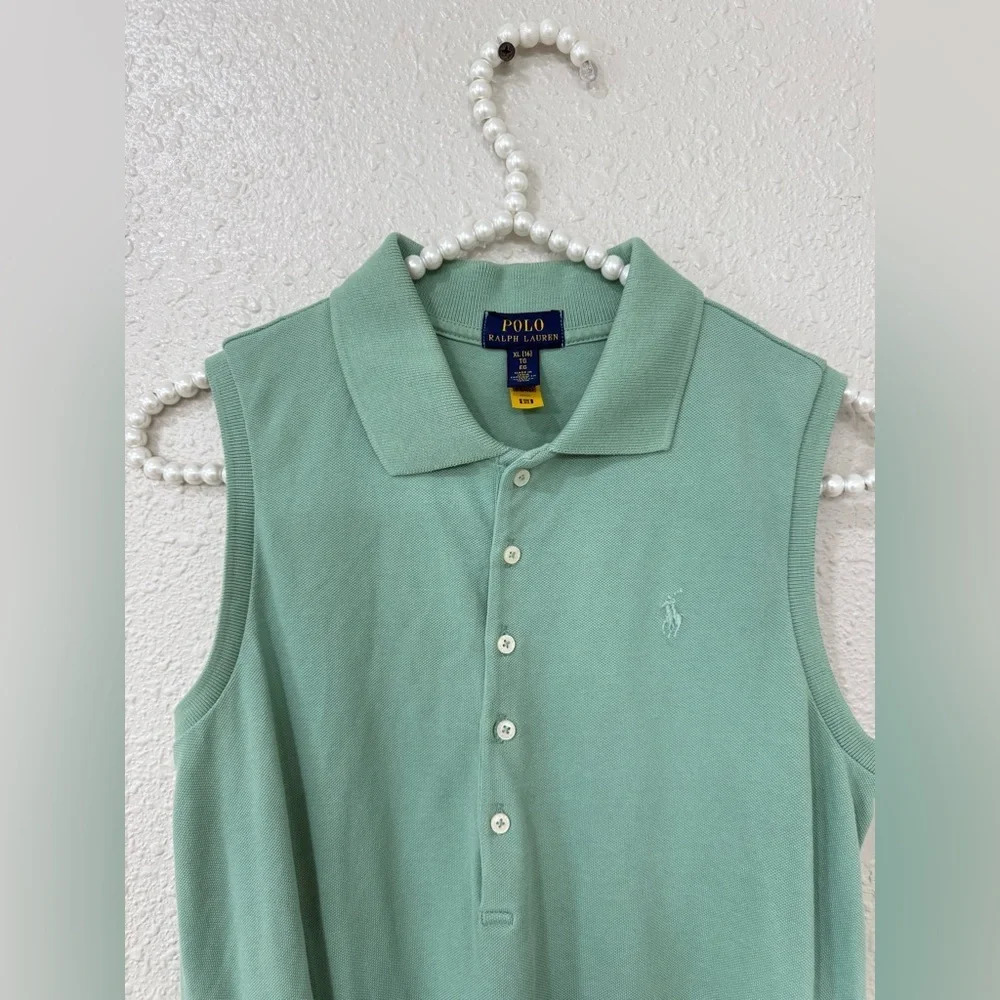RALPH LAUREN GIRLS MINT GREEN STRETCH LACE POLO ROMPER NWT SIZE XL